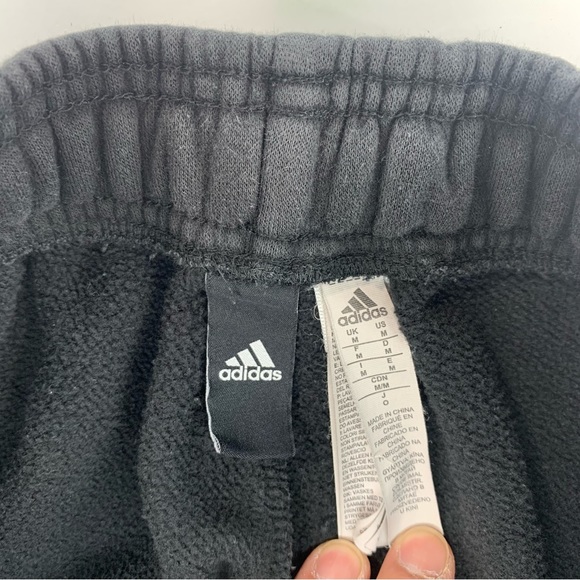 Adidas Unisex Track Fleece lined Jogger Pants Black Meduim - Picture 10 of 14